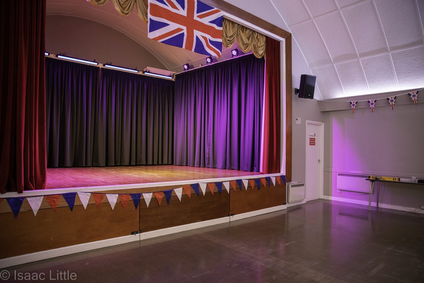 Southbourne Village Hall stage after Inverse AV installation
